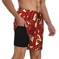 thumbnail image 2 of Kdxio Fire Extinguisher Print Men'S Swim Trunks With Compression Liner 7 Inch Inseam Quick Dry Swim Shorts, 2 of 7