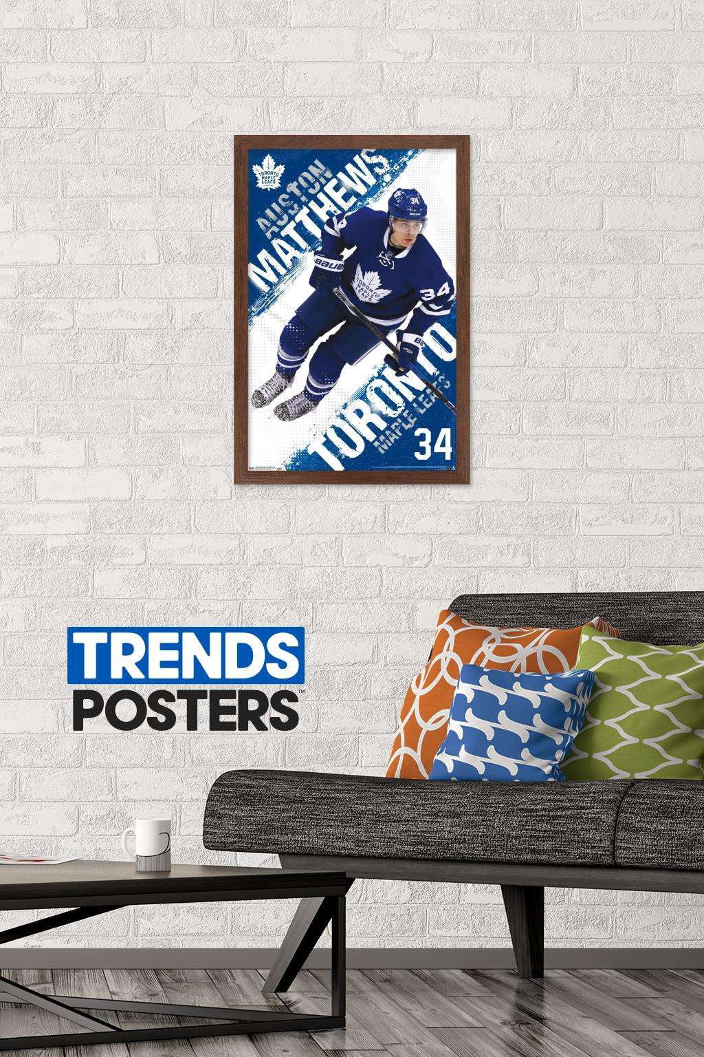 NHL Toronto Maple Leafs - Austin Matthews 16 Wall Poster, 14.725" x 22.375", Framed