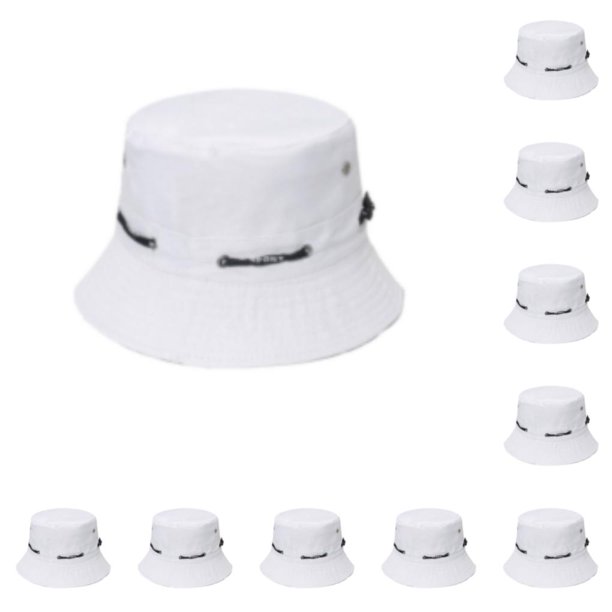 Sonducket Gorro de pescador transpirable de poliéster para protección solar y comodidad, parasol, protector solar, gorro de pescador, blanco, blanco 58cm 10Conjunto