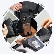 Wallet Tracker Card 2Pack, Bluetooth Tracker with Apple Find My(iOS Only), Rechargeable Thin Smart Card Wallet Finder, Item Finder for Luggage/Passport/Phone/Keys, IP68 Waterproof Black, FCC Approved
