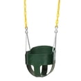 thumbnail image 3 of Eastern Jungle Gym Cubo Completo con Respaldo Alto para Trabajo Pesado Asiento de Columpio para niños pequeños Cadenas de Columpio recubiertas Accesorio de Juego de Columpio Verde Completamente ensamb, 3 of 7