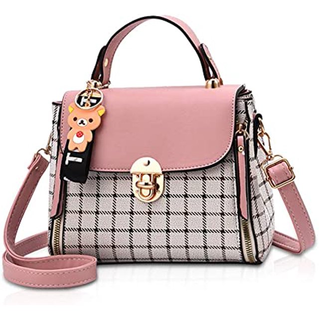 Bolsos de mujer Bolsos con solapa Bolsos lindos para niña Bolsos de hombro Rosa