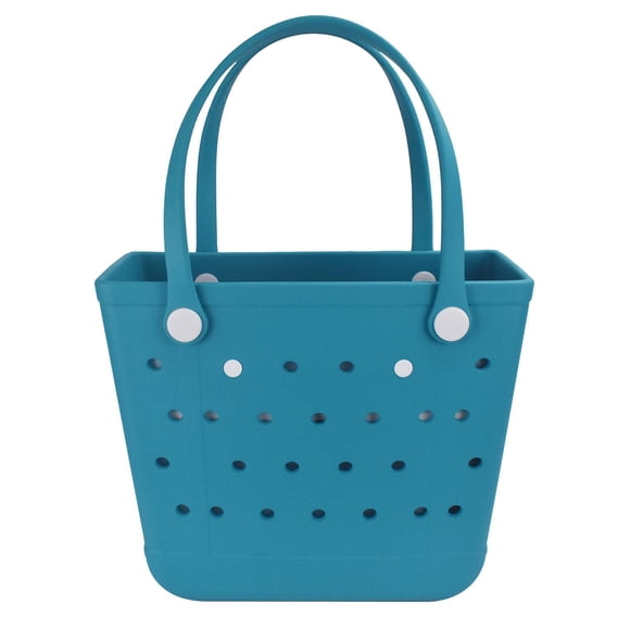 Bolsa de playa Addoklm BABY, pequeña, impermeable, de goma, color verde lago