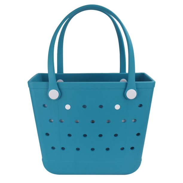 Bolsa de playa Addoklm BABY, pequeña, impermeable, de goma, color verde lago