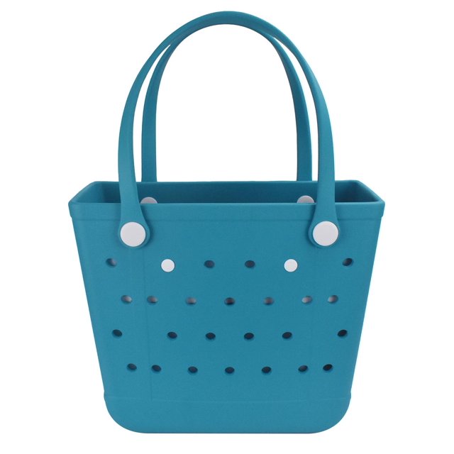 Bolsa de playa Addoklm BABY, pequeña, impermeable, de goma, color verde lago