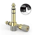 thumbnail image 2 of 6.35mm 1/4 Inch Male To 3.5mm 1/8 Inch Female Stereo Headphone Adapter Audio Jack Plug Gold Plated For Speaker Headphone Guitar Digital Piano Amp, 2 of 4