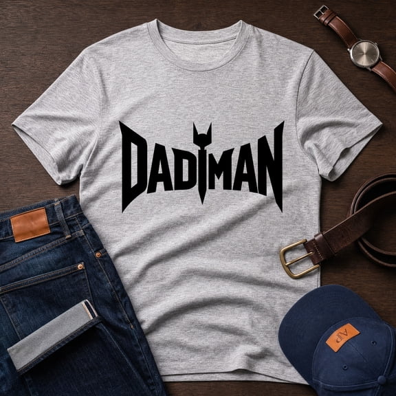 Jollimate Dadman T-Shirt, Superhero Dad Graphic Tee, Funny Father's Day Gift, Cool Dad Shirt for Men
