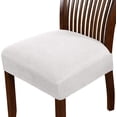 thumbnail image 1 of Dining Chair Seat Cover Stretch Spandex Chair Seat Covers Chair Seat Cushion Slipcovers for Dining Room Kitchen Chairs Removable Washable Chair Seat Covers - Set of 2, Off White, 1 of 8