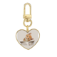 thumbnail image 1 of Gato mascota Llavero de metal en forma de corazón dorado, 1 of 3
