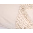 thumbnail image 4 of Juego de fundas de almohada con borlas copetudas, fundas de almohada de algodón con entramado, 19,7 x 35,5 pulgadas, juego de 2, 4 of 4