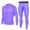 Purple, variant on DDAPJ pyju Mens Compression Workout 2 Piece Set Long Sleeve Sports Base Layer for Cycling Hiking Basketball Thermal Underwear Shirt and Pants Set Cool Dry Flash Sale Gray XXXL