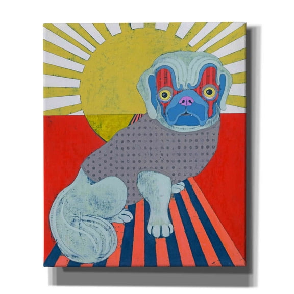 Epic Graffiti 'Pekingese' by Lizzy Davis, Giclee Canvas Wall Art, 20"x24"
