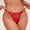 Red, variant on Womens Underwear Lace Comfort G String Bikini Briefs Underwear Women Pack White L