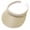 Beige, variant on Cloth Covered Slip-On Visor for Women, Adjustable Cap Sports Sun Visors for Men, Yellow
