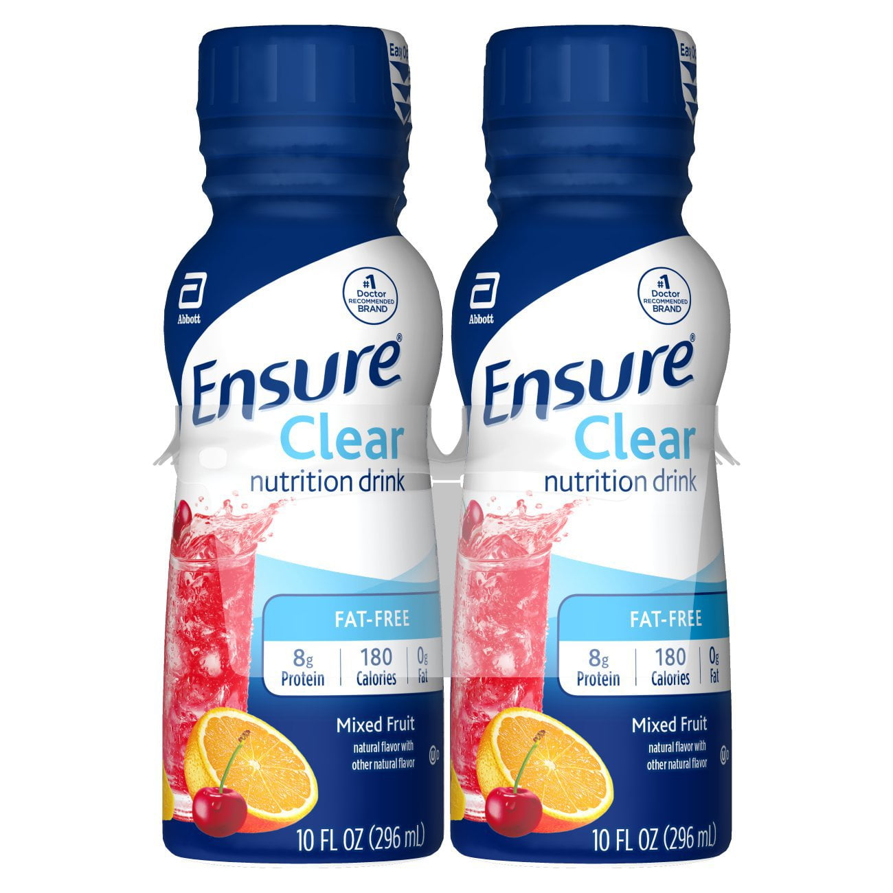 Ensure Clear Nutrition Drink, 0g fat, 8g of high-quality protein, Mixed Fruit, 10 fl oz, 8 Count