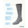 thumbnail image 3 of MeMoi Windowpane Plaid Cotton Blend Dress Socks - Boys - Male, 9-11, Charcoal, 3 of 7