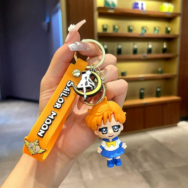 LLavero de Sailor Moon de Anime Hino Rei, llavero de Sailor Moon de PVC, llavero de Sailor Mars, llavero de coche, llavero de dibujos animados, juguetezhangyuxiang