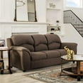 thumbnail image 2 of Furniture of America Vixal Transitional Fabric Upholstered Sofa in Brown, 2 of 6