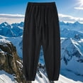 thumbnail image 4 of Betivan Men Joggers Casual Fleece Sherpa Lined Cargo Pants, Elastic Waist Trousers with Multiple Pockets Outdoor Fitness Long Pants, 4 of 5