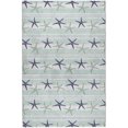 thumbnail image 2 of Addison Rugs Dream Shag Premium Machine Washable Transitional Starfish Seaglass Rectangle Rug, 5' x 7'6", 2 of 8