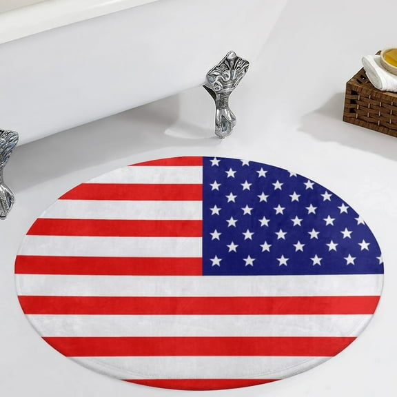 American Flag Round Carpet Circle Rug Outdoor Patio Area Rug Washable Large Area Rugs Hallway Room Decor Fitness Mats