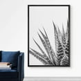 thumbnail image 3 of IDEA4WALL Framed Canvas Wall Art Zebra Succulent Botanical Art Black And White Desert Plants Floral Photography Print Rustic Minimal for Living Room, Bedroom, Office - 24"x36" Black, 3 of 5