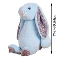 thumbnail image 2 of ValHome Floral Ears Bunny Plush Toys - 9.8" Cozy Cuddle Flower Print Bunny Stuffed Animals Huggable Pillow Cuddle Companion - Spring Decorations Easter Basket Stuffer Birthday Gifts for Kids (Purple), 2 of 4