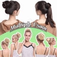 thumbnail image 3 of HAIRRO 100% Human Hair Scrunchies, Straight/Curly Messy Bun Hairpiece Extensions Wedding Hair Pieces for Women Messy Bun Real Hair Updo Donut Chignons, 3 of 12