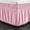 Pink, variant on Exclusivo Mezcla Pom Pom Bed Skirt with Adjustable Elastic Belt, Easy Wrap Around Dust Ruffles with 16 Inch Tailored Drop, Wrinkle and Fade Resistant, (Queen, Navy)