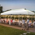 thumbnail image 4 of HOTEEL 10x20 Pop up Canopy Tent with 6 Sidewalls, Canopy for Outside Instant Waterproof Party Canopy Tent for Beach Garden Party Camping Outside with Air Vent,Reflective Strip,4 Sandbags,White, 4 of 9