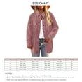 thumbnail image 4 of Woman Pure Color Pockets Coat Turn Down Collar Single Breasted Loose Leisure Long Sleeve Coat Leather Red S, 4 of 6