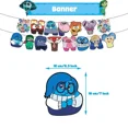 thumbnail image 3 of Kit de vajilla con temática de dibujos animados para decoración de fiestas de cumpleaños de Inside Out 2, globos, alegría y tristeza, suministros para niños, niños y niñas, juguetes de regalo, 3 of 5