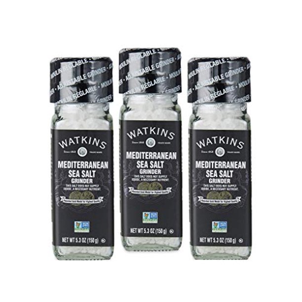 Watkins Mediterranean Sea Salt Grinder, 5.3 Ounce, 3 Count Walmart