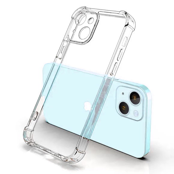 Thick Shockproof Silicone Clear slim Phone Case For iPhone 15 14 13 12 11 Pro Max Mini X XS XR 7 8 Plus corner pad Back Cover