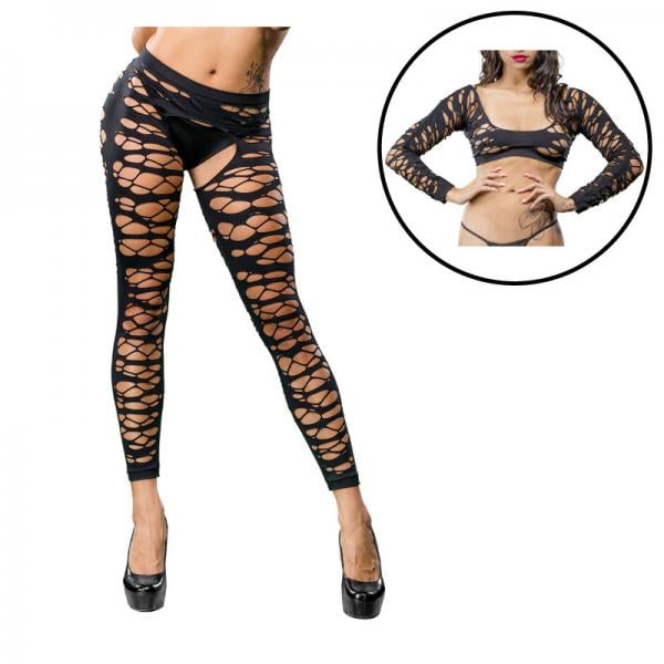 Beverly Hills Naughty Nikki Beach Netted Leggings Walmart Com Walmart Com