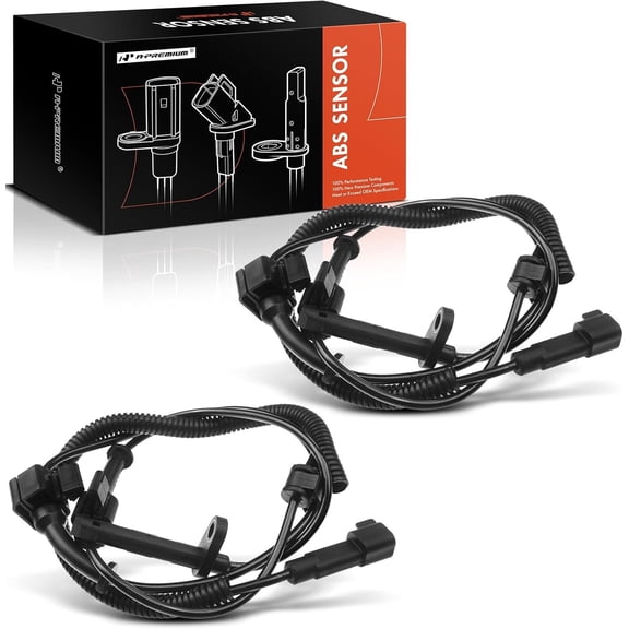 A-Premium ABS Wheel Speed Sensor Compatible with Cadillac Models - CTS 2008 2009 2010 2011 2012 2013 2014 2015 - Front Driver and Passenger Side, (2-PC Set), Replace# 15854167