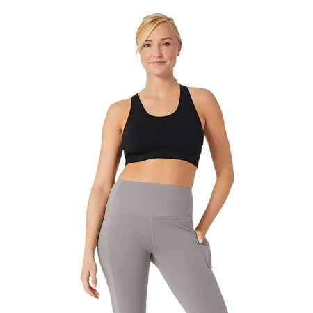

32 Degrees Cool Women s Fitted Seamless Racerback Sports Bra - Black - X-Large
