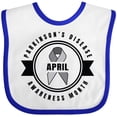 thumbnail image 3 of Inktastic April Parkinsons Disease Awareness Month Badge Boys or Girls Baby Bib, 3 of 4