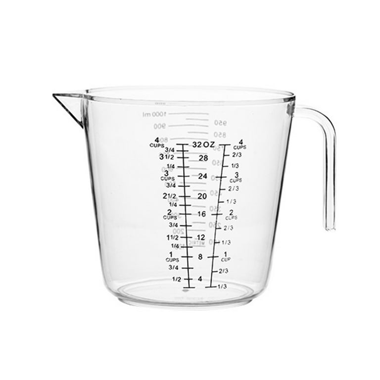 Warkul Practical Food-grade Measuring Cup Clear Scale Precise Plastic Measuring Jar for Baking, Size: 1000ml