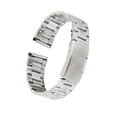 thumbnail image 3 of 20mm Stainless Steel Solid Links Bracelet Watch Band Strap Straight End (Silver), 3 of 7