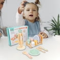 thumbnail image 4 of Juego de vajilla de cocina de juguete de madera para niños | Juguetes educativos para comer | Construcción de madera natural duradera | Juego Imaginativo Completo | Promueve las habilidades motoras, 4 of 6