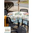 thumbnail image 6 of Square Outdoor Tablecloth with Umbrella Hole Happy Easter Outside Table Cloth Waterproof Patio Table Cover Spring Gnomes Rabbit Eggs Floral Lattice Zipper Tablecloths for Picnic Camping 60x60 Inch, 6 of 8