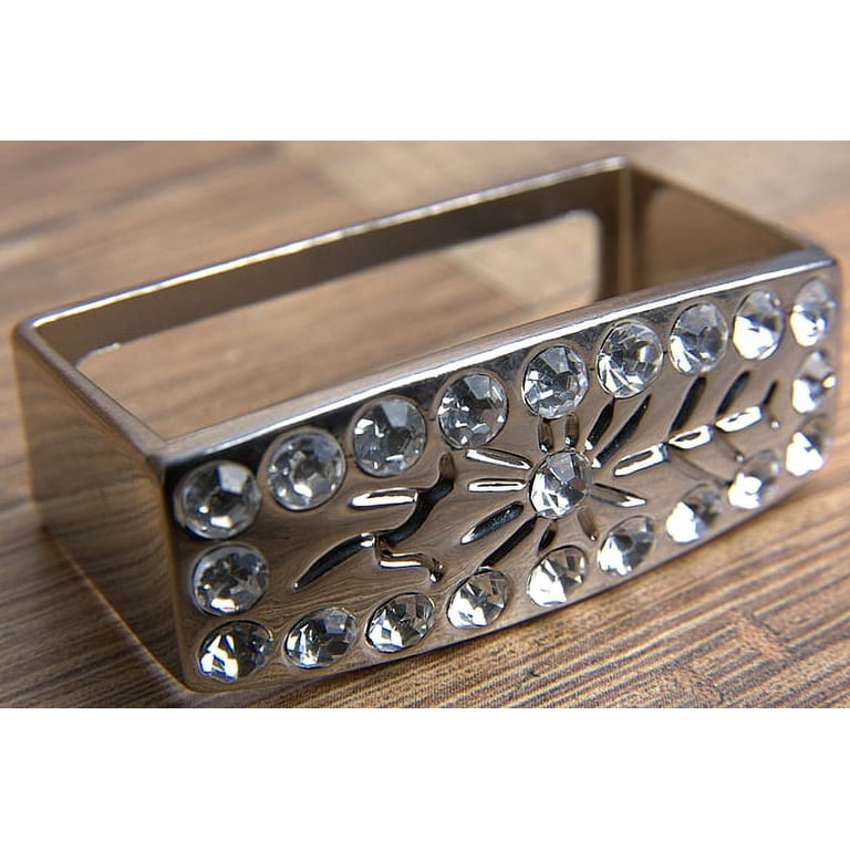 Set Of 8 Screw Back Concho Stainless Steel Belt Buckle Set 
