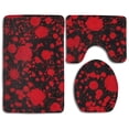 thumbnail image 1 of ABPHQTO Salpicadura de sangre de terror clásico negro Juego de alfombras de baño de 3 piezas Alfombra de baño Alfombra de contorno y tapa de inodoro ABPHQTO  Cont-CHAPPLE-26575, 1 of 2