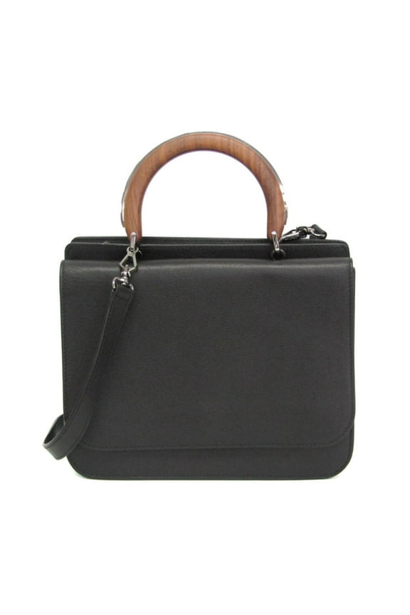 Pre-Owned Max Mara Wooden Handle Flap Bag Women's Leather,Wood Handbag,Shoulder Bag... (Good)