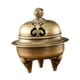 thumbnail image 3 of Quemador de incienso Incensario Adorno chino Pata de elefante Diseño de loto Diseño antiguo Bronce, 3 of 9