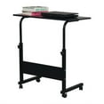 thumbnail image 3 of MINKUROW Sofa Side Table with Wheels & Baffle,Removable Laptop Desk,Height Adjustable Rolling Coffee Snack Table,TV Tray for Living Room,Bedroom,The Study,32" LX 16" W Black, 3 of 4