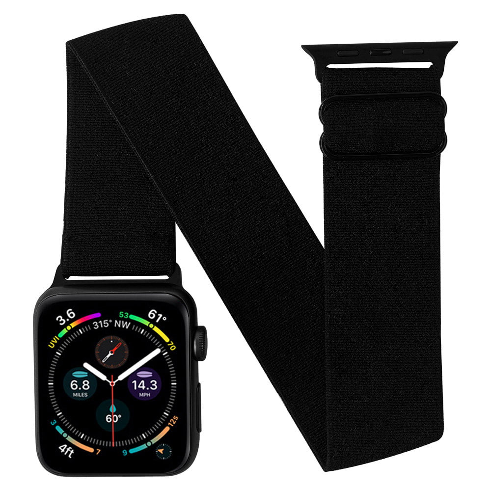 JEMACHE Elastic Armband for Sport (Black) Ankle Series iWatch 4 42mm Men 3 Band Ultra 45mm 44mm 49mm 6 Strap SE, Women 2 8 5 Workout Apple or Arm Watch 7