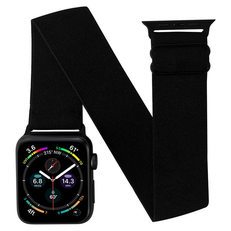 1pc Fashion Men Women Elastic Strap Compatible With Apple Watch Band 44mm  40mm Adjustable Braided Loop Bracelet Apple Watch Series 8 Ultra 7 SE 6  45mm 38mm 49mm Smart Watch Strap Accessories