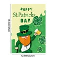 thumbnail image 3 of St. Patrick's Day Garden Flag - 12.6x18.5in Reversible Polyester Irish Festival Decoration with Clover & Welcome Design, Durable Outdoor Flag for Yard, Patio, Porch & Party, Festive Courtyard Decor, 3 of 6